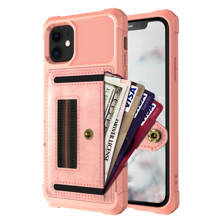 For iPhone 12 ZM06 Card Bag TPU + Leather Phone Case