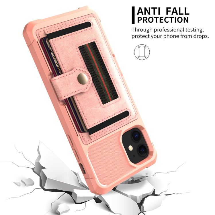 For iPhone 12 ZM06 Card Bag TPU + Leather Phone Case