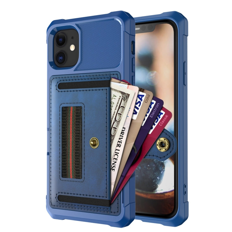 For iPhone 12 ZM06 Card Bag TPU + Leather Phone Case