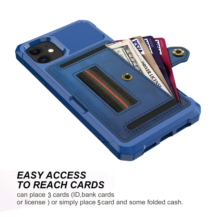For iPhone 12 ZM06 Card Bag TPU + Leather Phone Case