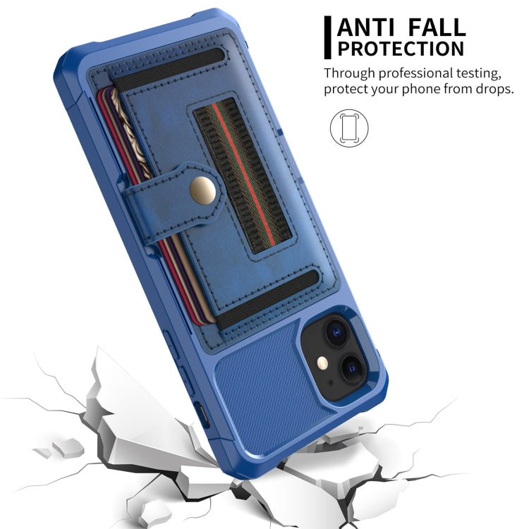 For iPhone 12 ZM06 Card Bag TPU + Leather Phone Case