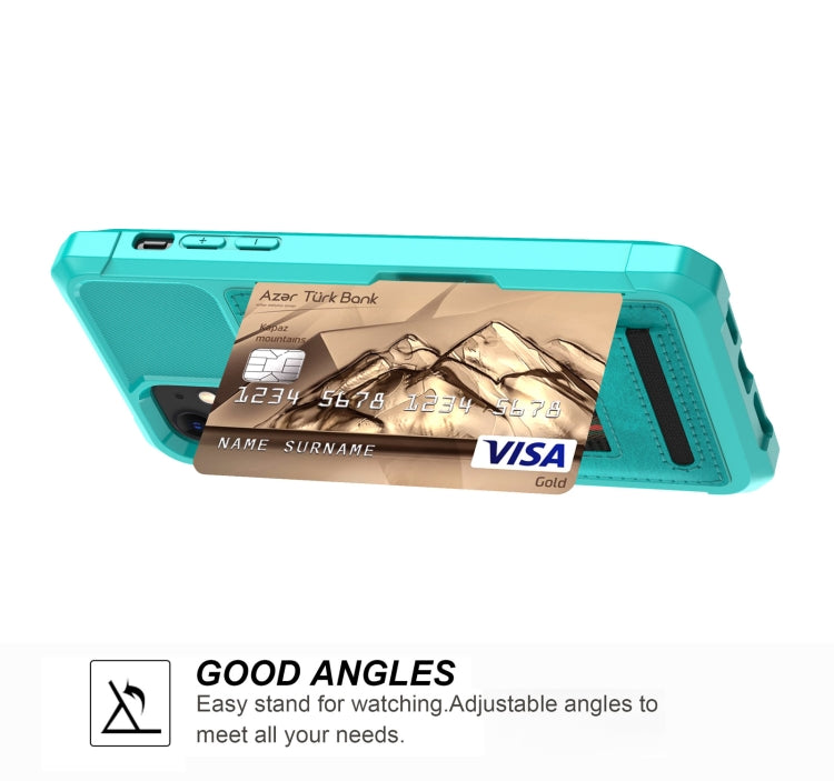 For iPhone 12 ZM06 Card Bag TPU + Leather Phone Case