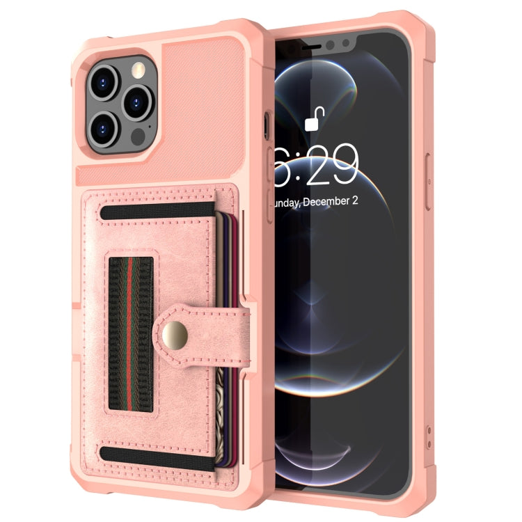 For iPhone 12 Pro ZM06 Card Bag TPU + Leather Phone Case