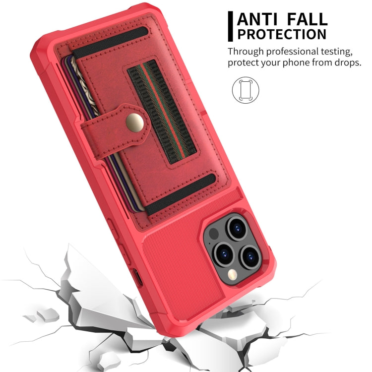 For iPhone 12 Pro Max ZM06 Card Bag TPU + Leather Phone Case