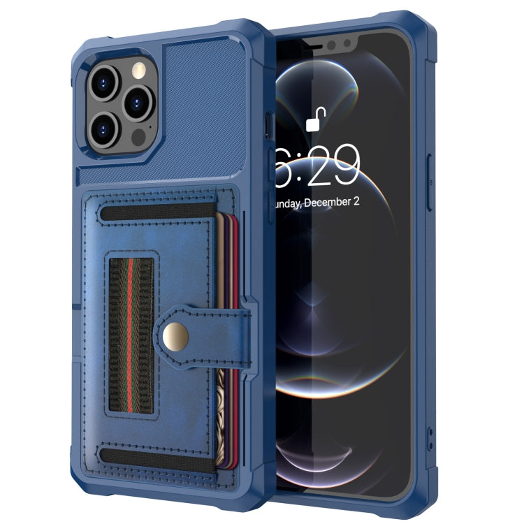 For iPhone 12 Pro Max ZM06 Card Bag TPU + Leather Phone Case