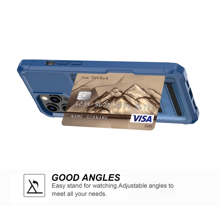 For iPhone 12 Pro Max ZM06 Card Bag TPU + Leather Phone Case