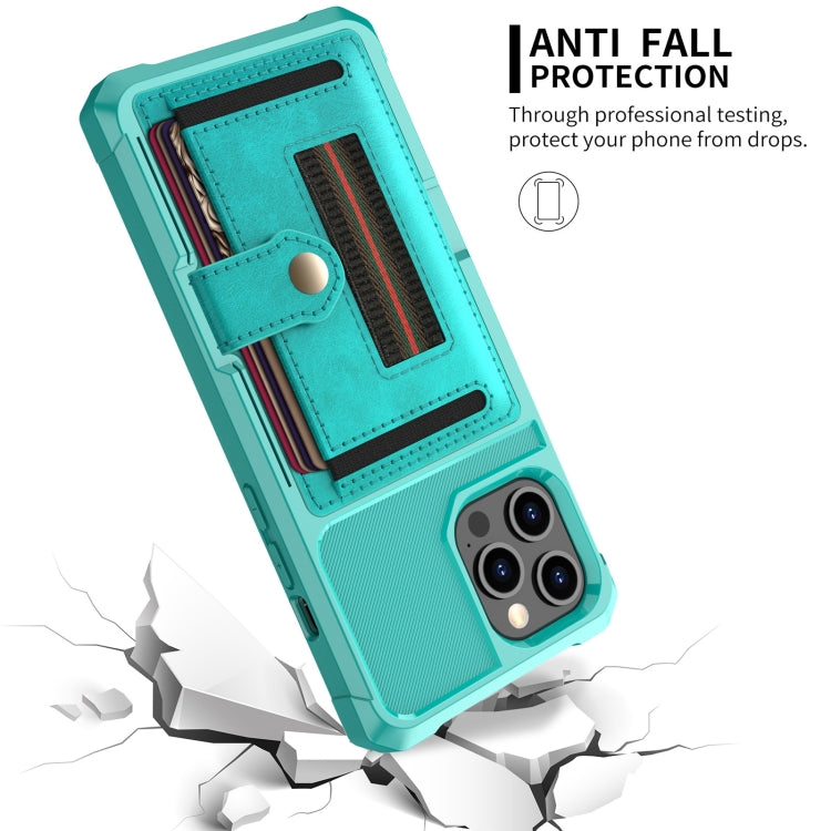 For iPhone 12 Pro Max ZM06 Card Bag TPU + Leather Phone Case