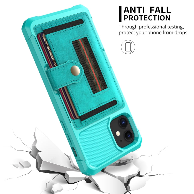 For iPhone 11 ZM06 Card Bag TPU + Leather Phone Case