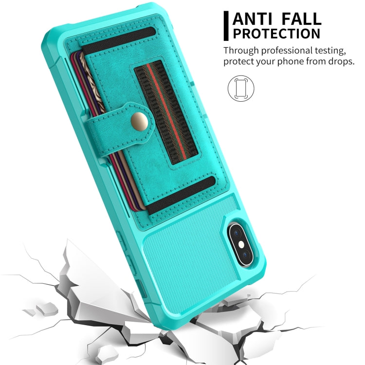 For iPhone XS Max ZM06 Card Bag TPU + Leather Phone Case