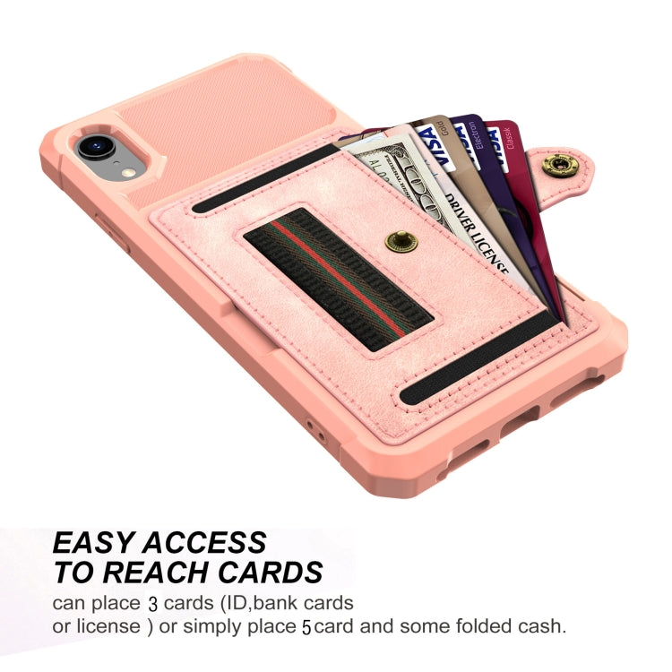 For iPhone XR ZM06 Card Bag TPU + Leather Phone Case