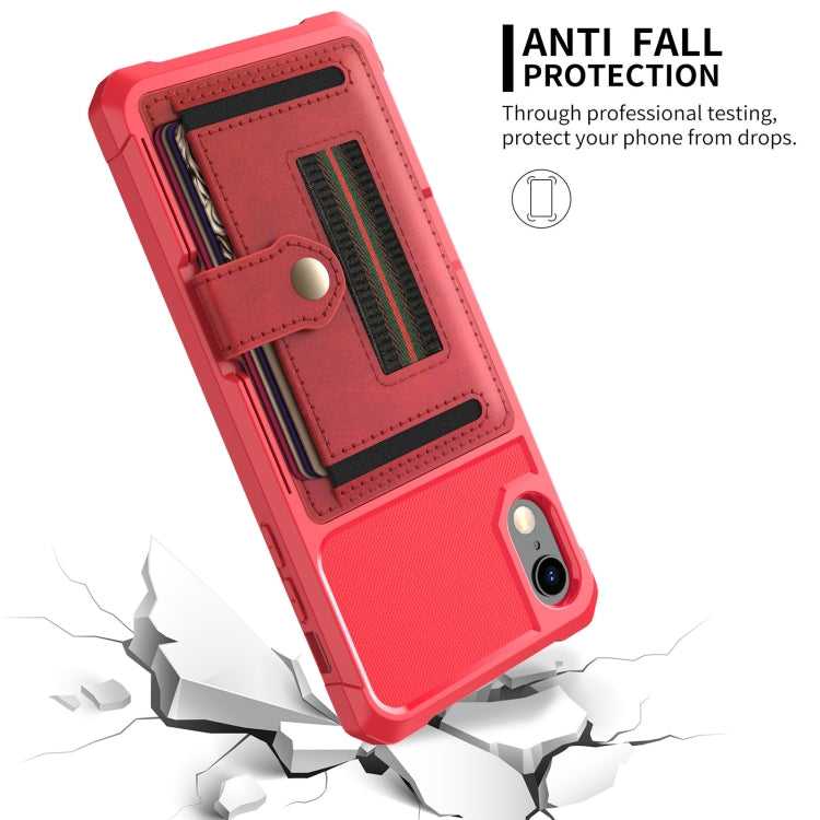 For iPhone XR ZM06 Card Bag TPU + Leather Phone Case