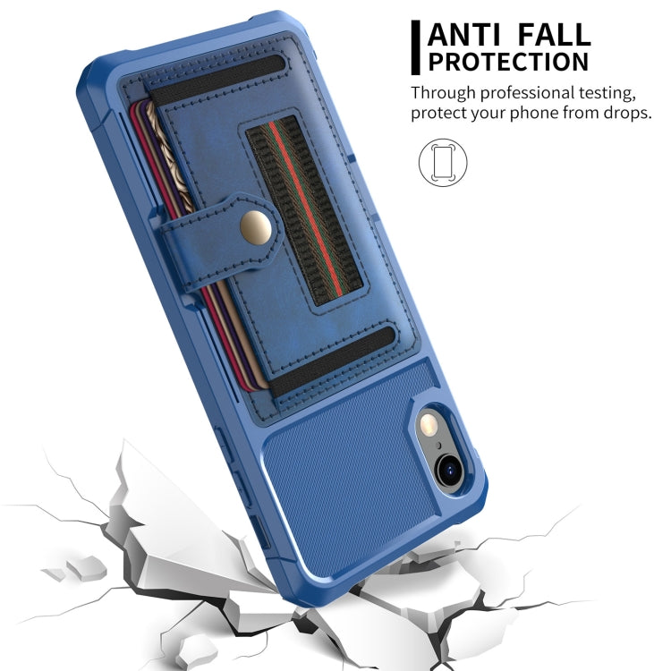 For iPhone XR ZM06 Card Bag TPU + Leather Phone Case