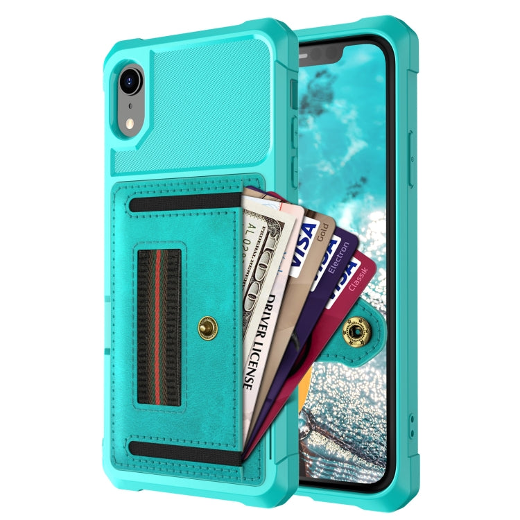 For iPhone XR ZM06 Card Bag TPU + Leather Phone Case