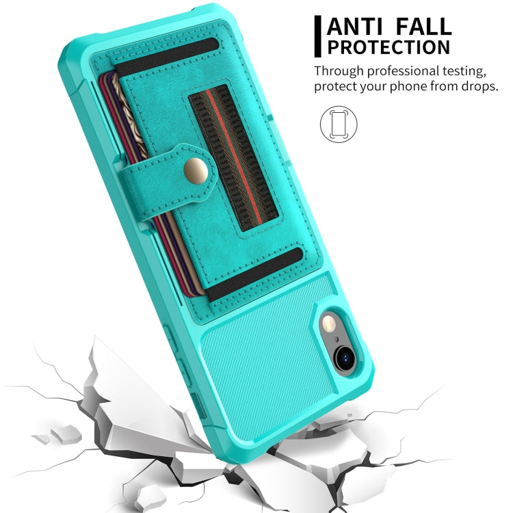 For iPhone XR ZM06 Card Bag TPU + Leather Phone Case