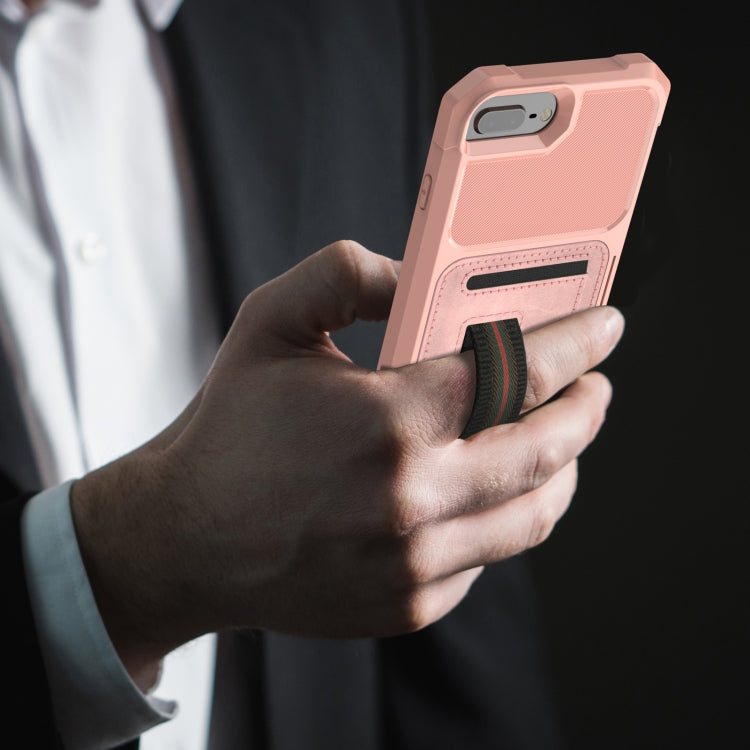 ZM06 Card Bag TPU + Leather Phone Case For iPhone 8 Plus / 7 Plus / 6 Plus