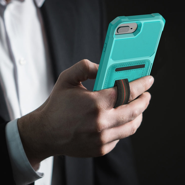 ZM06 Card Bag TPU + Leather Phone Case For iPhone 8 Plus / 7 Plus / 6 Plus