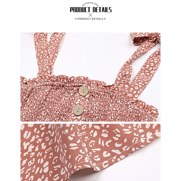 Pink Floral Tie Ruffle Slip Dress, Size: