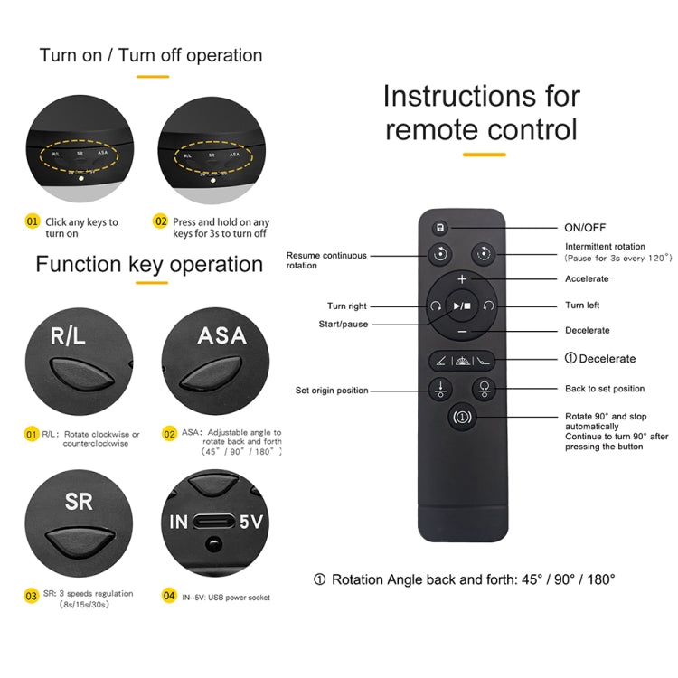 3 in 1 Remote Electric Rotating Display Stand Turntable