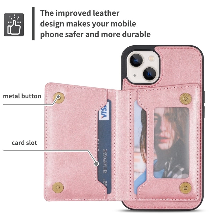 For iPhone 14 Zipper Card Holder Phone Case