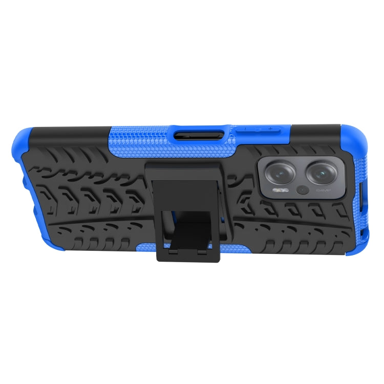 For Xiaomi Redmi Note 11T Pro Tire Texture TPU + PC Phone Case with Holder