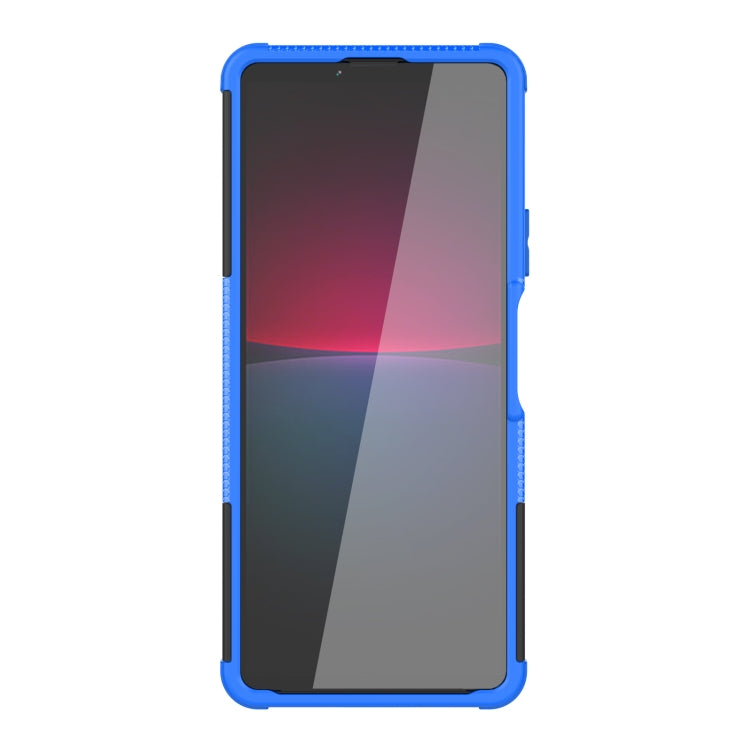 For Sony Xperia 10 IV Tire Texture TPU + PC Phone Case with Holder