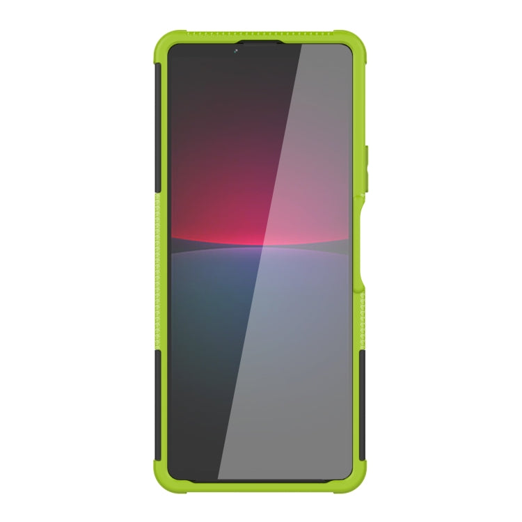For Sony Xperia 10 IV Tire Texture TPU + PC Phone Case with Holder