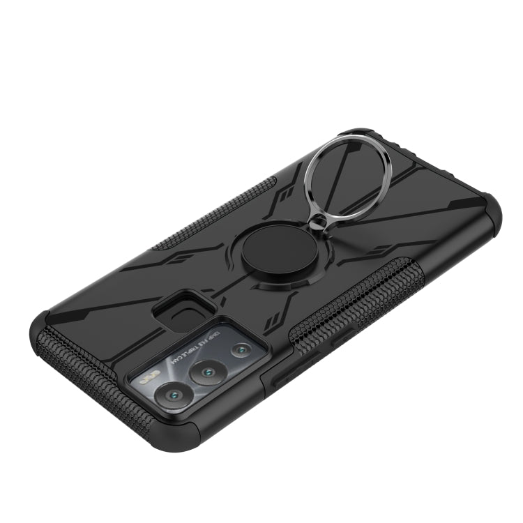 For Infinix Hot 12i Armor Bear Shockproof PC + TPU Phone Case with Ring