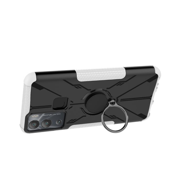 For Infinix Hot 12i Armor Bear Shockproof PC + TPU Phone Case with Ring
