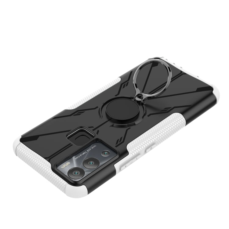For Infinix Hot 12i Armor Bear Shockproof PC + TPU Phone Case with Ring