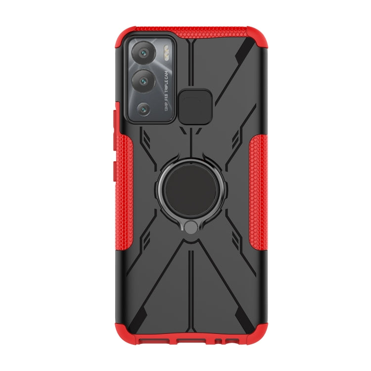 For Infinix Hot 12i Armor Bear Shockproof PC + TPU Phone Case with Ring