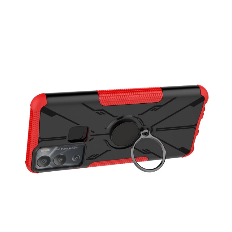 For Infinix Hot 12i Armor Bear Shockproof PC + TPU Phone Case with Ring
