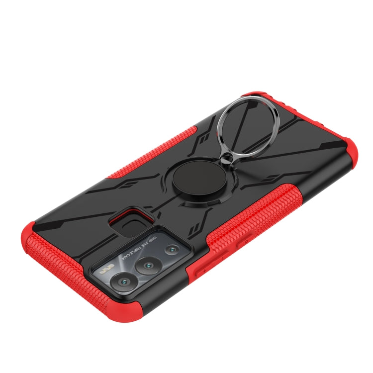 For Infinix Hot 12i Armor Bear Shockproof PC + TPU Phone Case with Ring