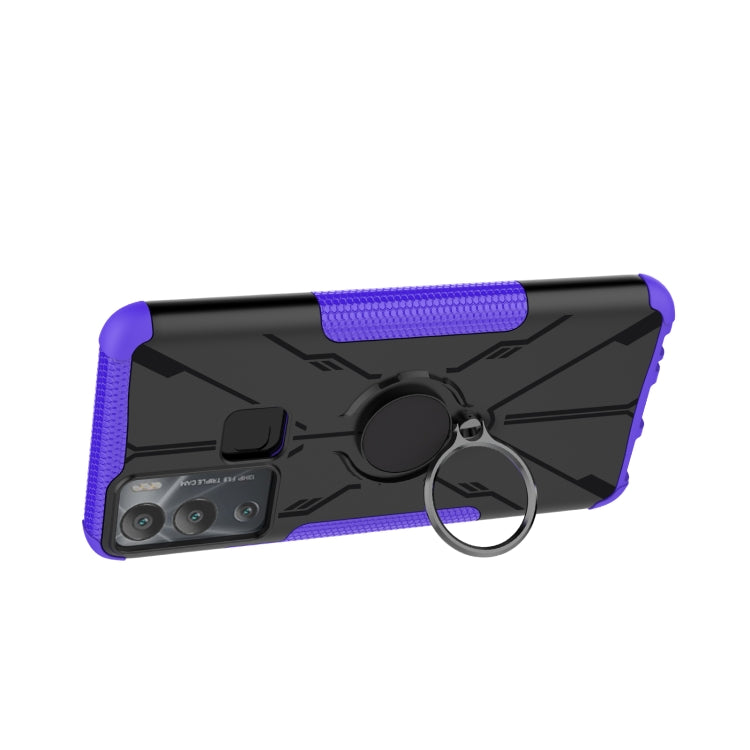 For Infinix Hot 12i Armor Bear Shockproof PC + TPU Phone Case with Ring