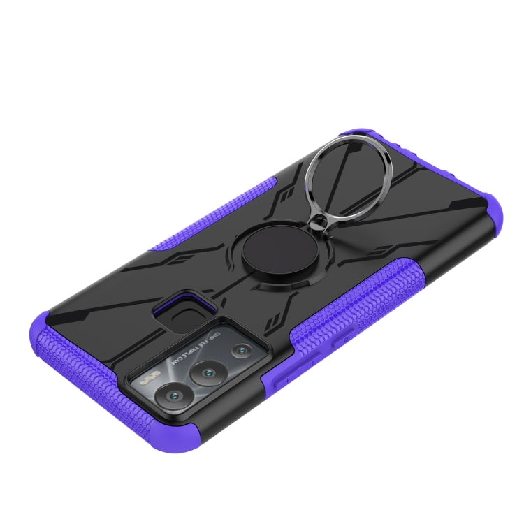 For Infinix Hot 12i Armor Bear Shockproof PC + TPU Phone Case with Ring
