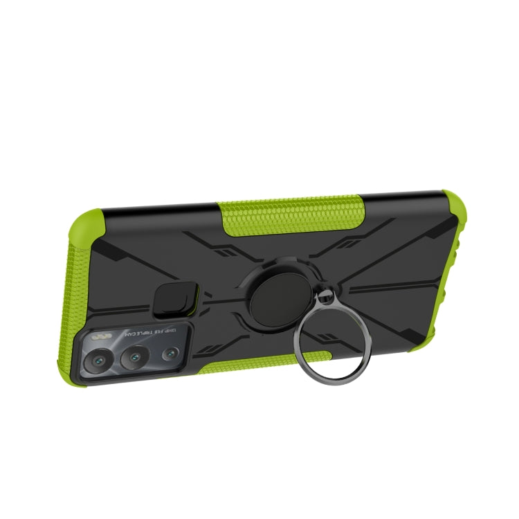 For Infinix Hot 12i Armor Bear Shockproof PC + TPU Phone Case with Ring