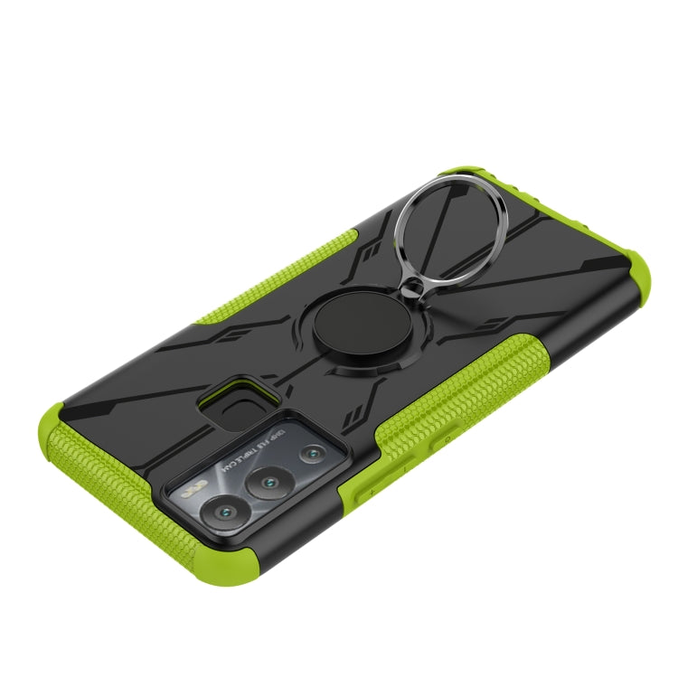 For Infinix Hot 12i Armor Bear Shockproof PC + TPU Phone Case with Ring