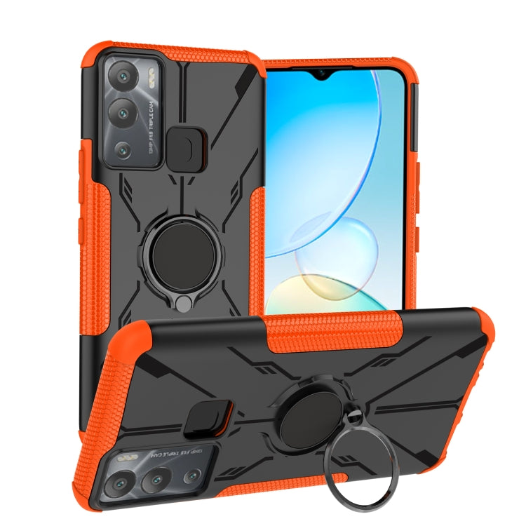 For Infinix Hot 12i Armor Bear Shockproof PC + TPU Phone Case with Ring