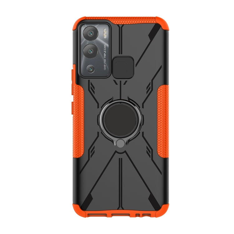 For Infinix Hot 12i Armor Bear Shockproof PC + TPU Phone Case with Ring