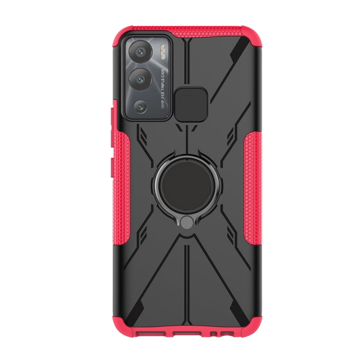 For Infinix Hot 12i Armor Bear Shockproof PC + TPU Phone Case with Ring