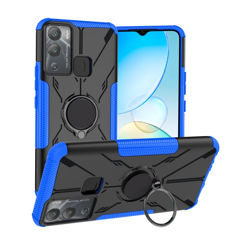 For Infinix Hot 12i Armor Bear Shockproof PC + TPU Phone Case with Ring