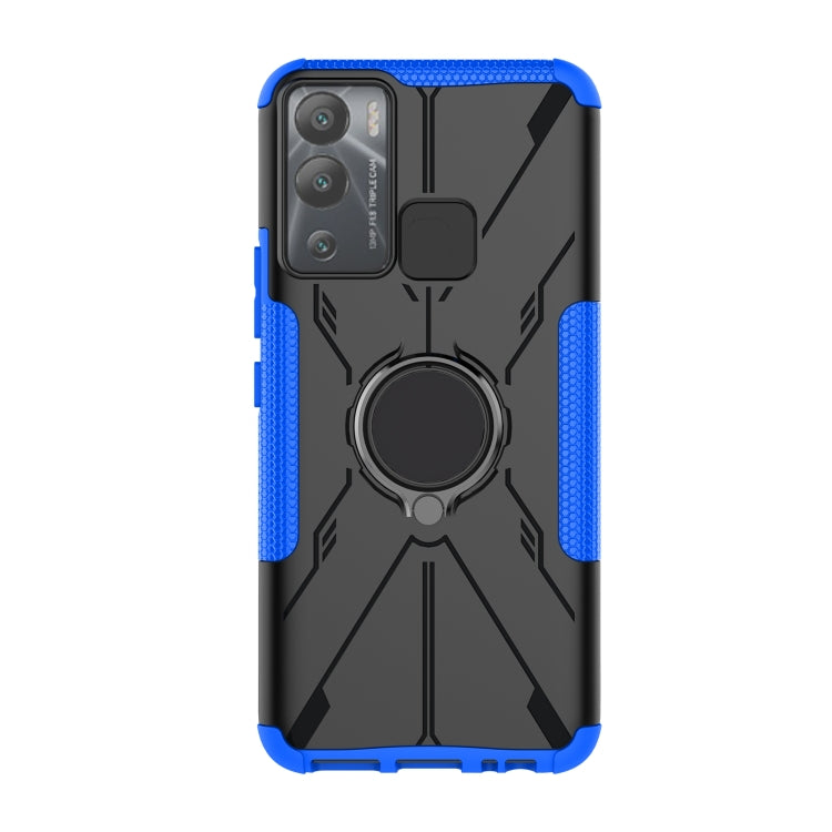 For Infinix Hot 12i Armor Bear Shockproof PC + TPU Phone Case with Ring