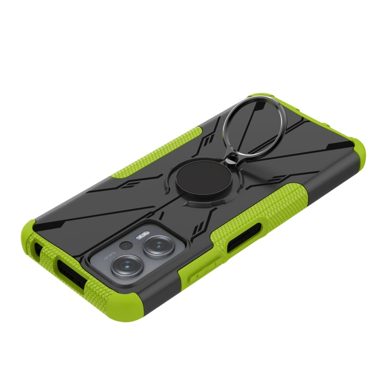 For Xiaomi Redmi Note 11T Pro Armor Bear Shockproof PC + TPU Phone Case with Ring