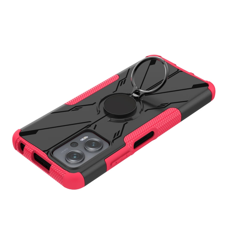 For Xiaomi Redmi Note 11T Pro Armor Bear Shockproof PC + TPU Phone Case with Ring