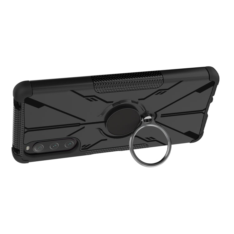 For Sony Xperia 10 IV Armor Bear Shockproof PC + TPU Phone Case with Ring
