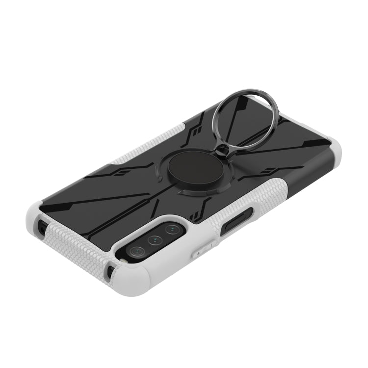 For Sony Xperia 10 IV Armor Bear Shockproof PC + TPU Phone Case with Ring