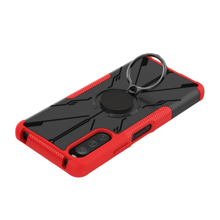 For Sony Xperia 10 IV Armor Bear Shockproof PC + TPU Phone Case with Ring