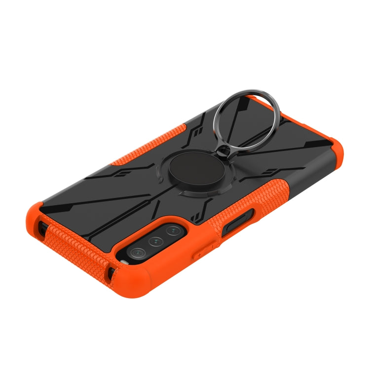For Sony Xperia 10 IV Armor Bear Shockproof PC + TPU Phone Case with Ring