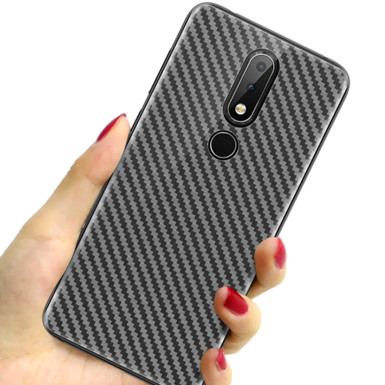 For Nokia X6 / 6.1 Plus IMAK Carbon Fiber Pattern PVC Back Protective Film