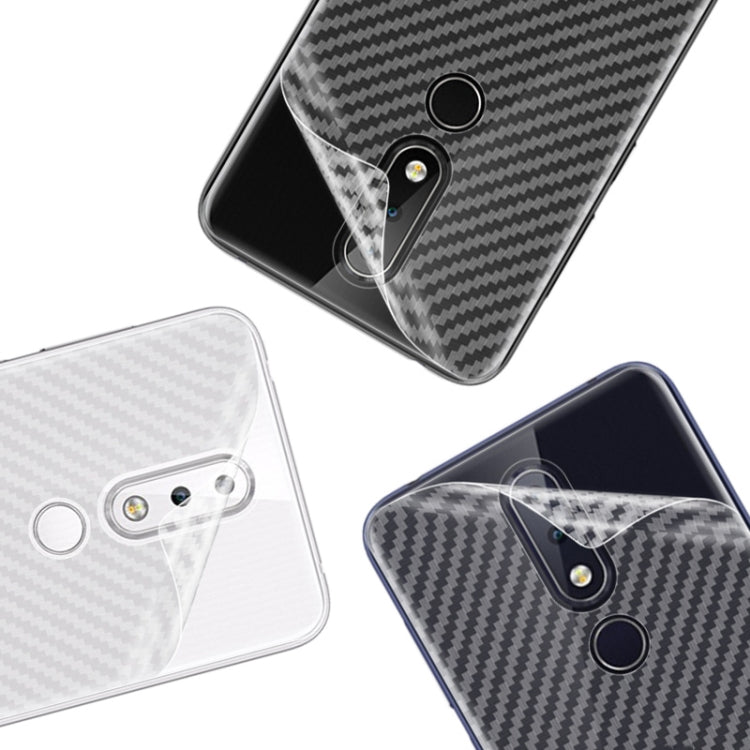 For Nokia X6 / 6.1 Plus IMAK Carbon Fiber Pattern PVC Back Protective Film