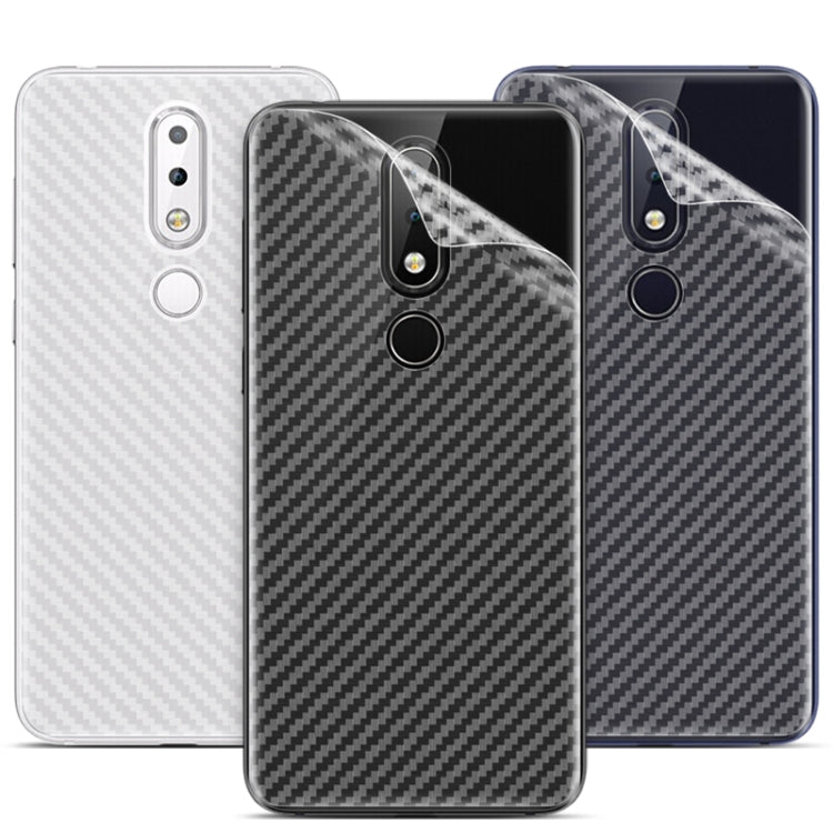 For Nokia X6 / 6.1 Plus IMAK Carbon Fiber Pattern PVC Back Protective Film